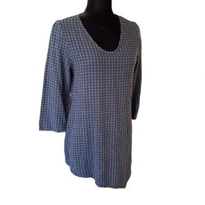 NEW Khangura Linen Blend Lagenlook Top Small